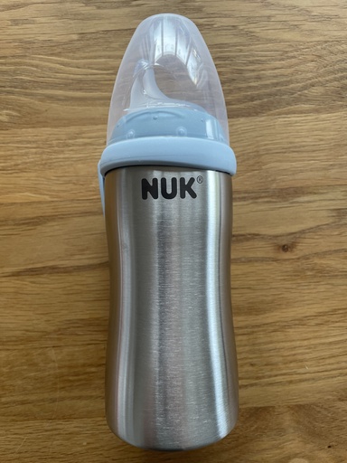 NUK Active Cup Edelstahl 215ml mit Trinktülle und Gravur
